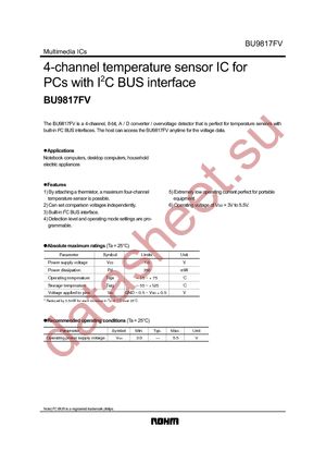 BU9817FV-E2 datasheet  